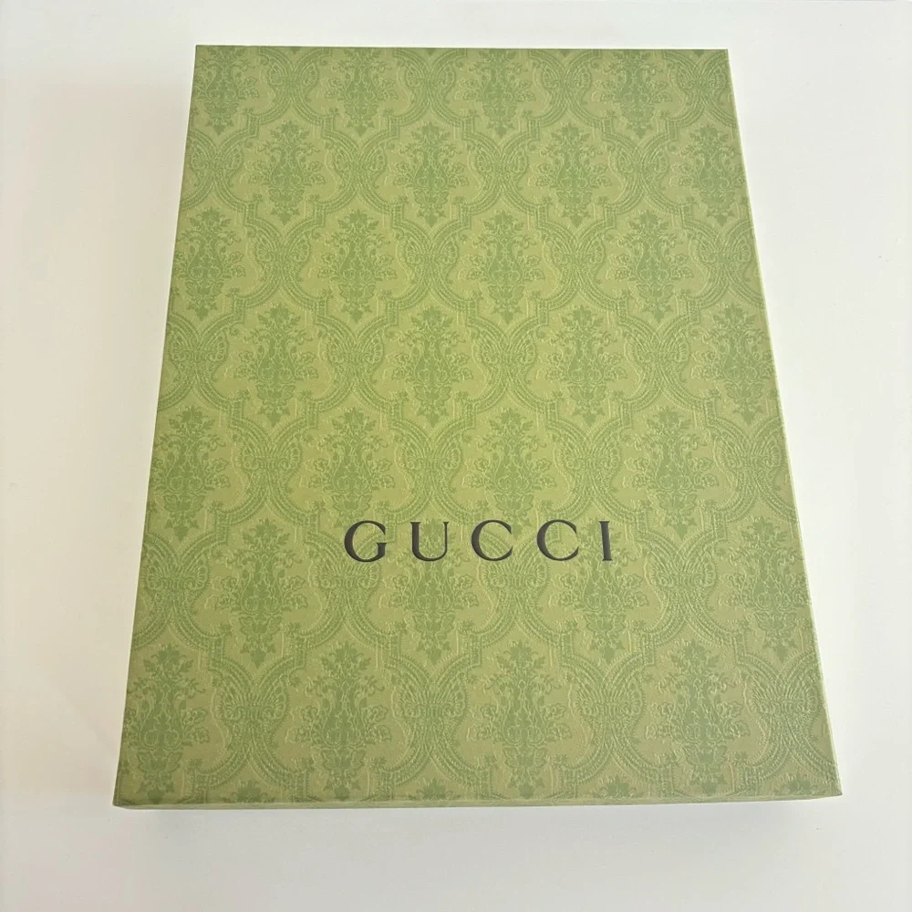 Gucci Olive Green Patterned Gift Box